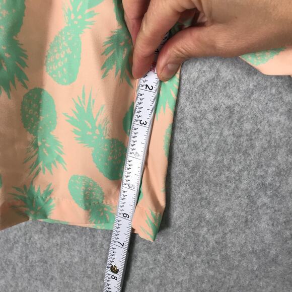 Mossman Australia Swim Trunk Small Peach Stretch Pineapple Volley Board 6 Inseam - Picture 6 of 11